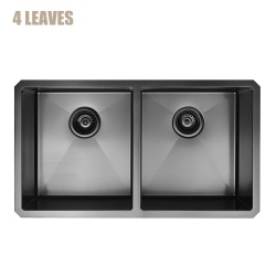 PVD NANO BLACK Kitchen stainless steel double sink