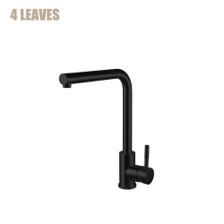 stainless steel matt black finish kitchen faucet